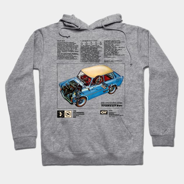 TRABANT 601 - owners handbook Hoodie by Throwback Motors